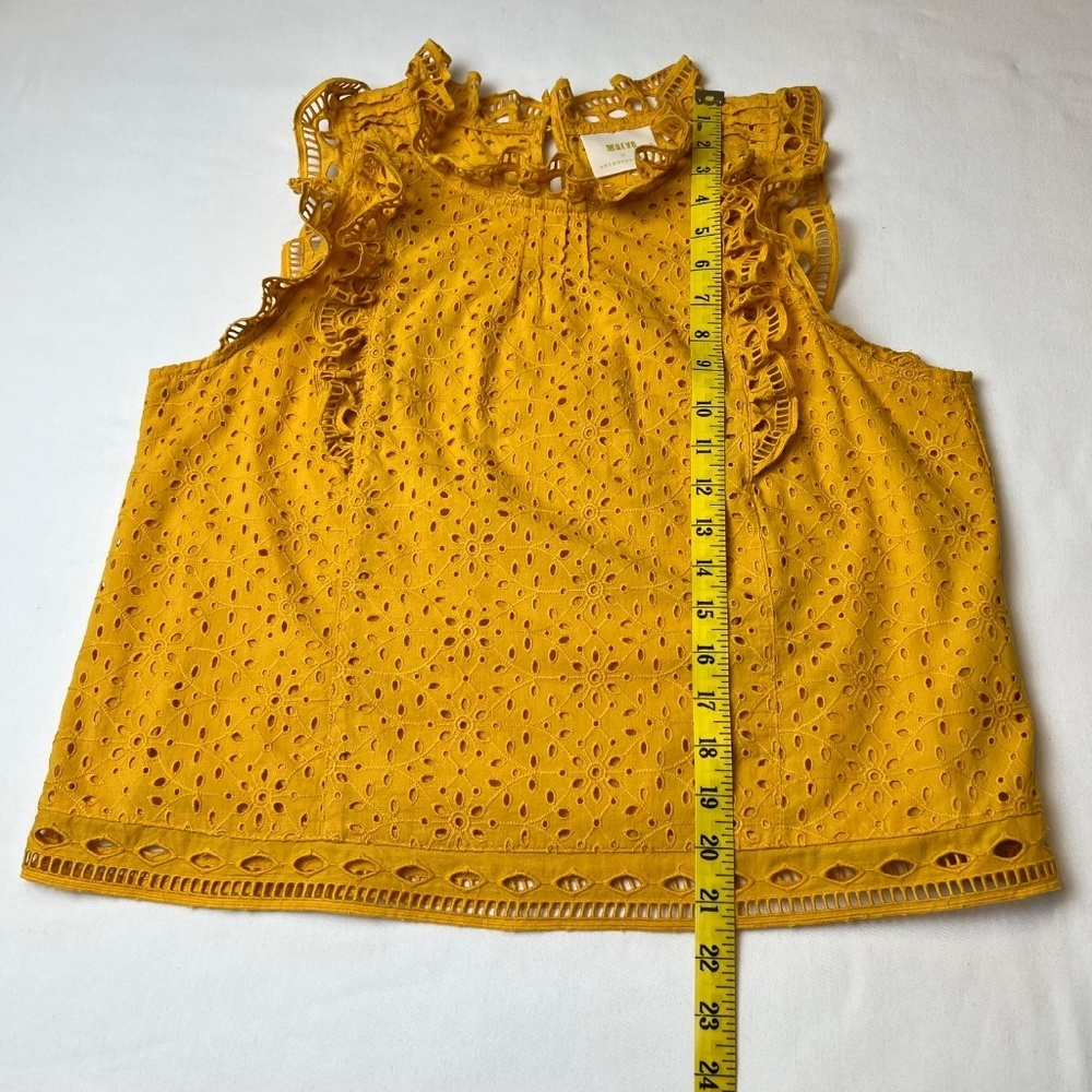 *FIRM PRICE* Maeve by Anthropologie Tilly Eyelet Blouse - Picture 6 of 9